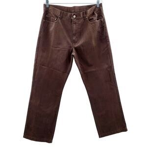 Kenneth Cole Reaction Chocolate Brown Straight Leg Jeans Men’s Size 34x29